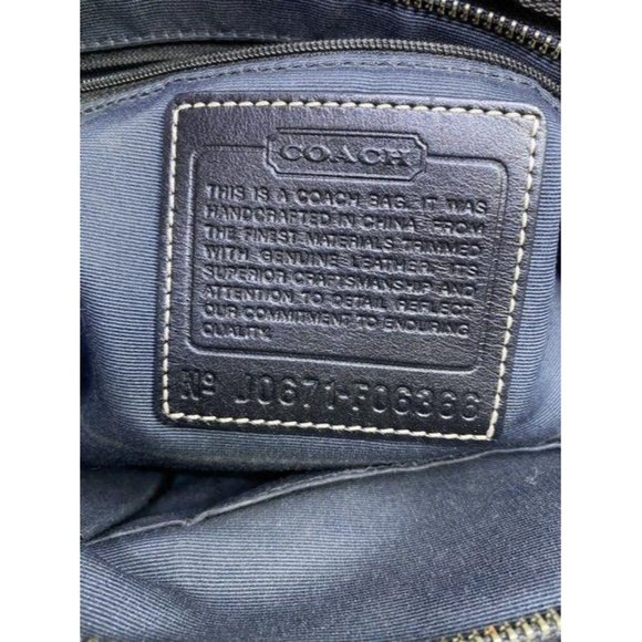 coach bag gray black fabric tote - Picture 10 of 10